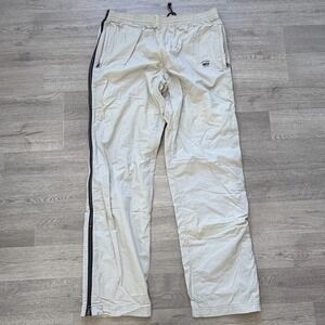 Vintage Abercrombie & Fitch Track Pants Mens S‎ Beige Lined Nylon Y2K Athletic
